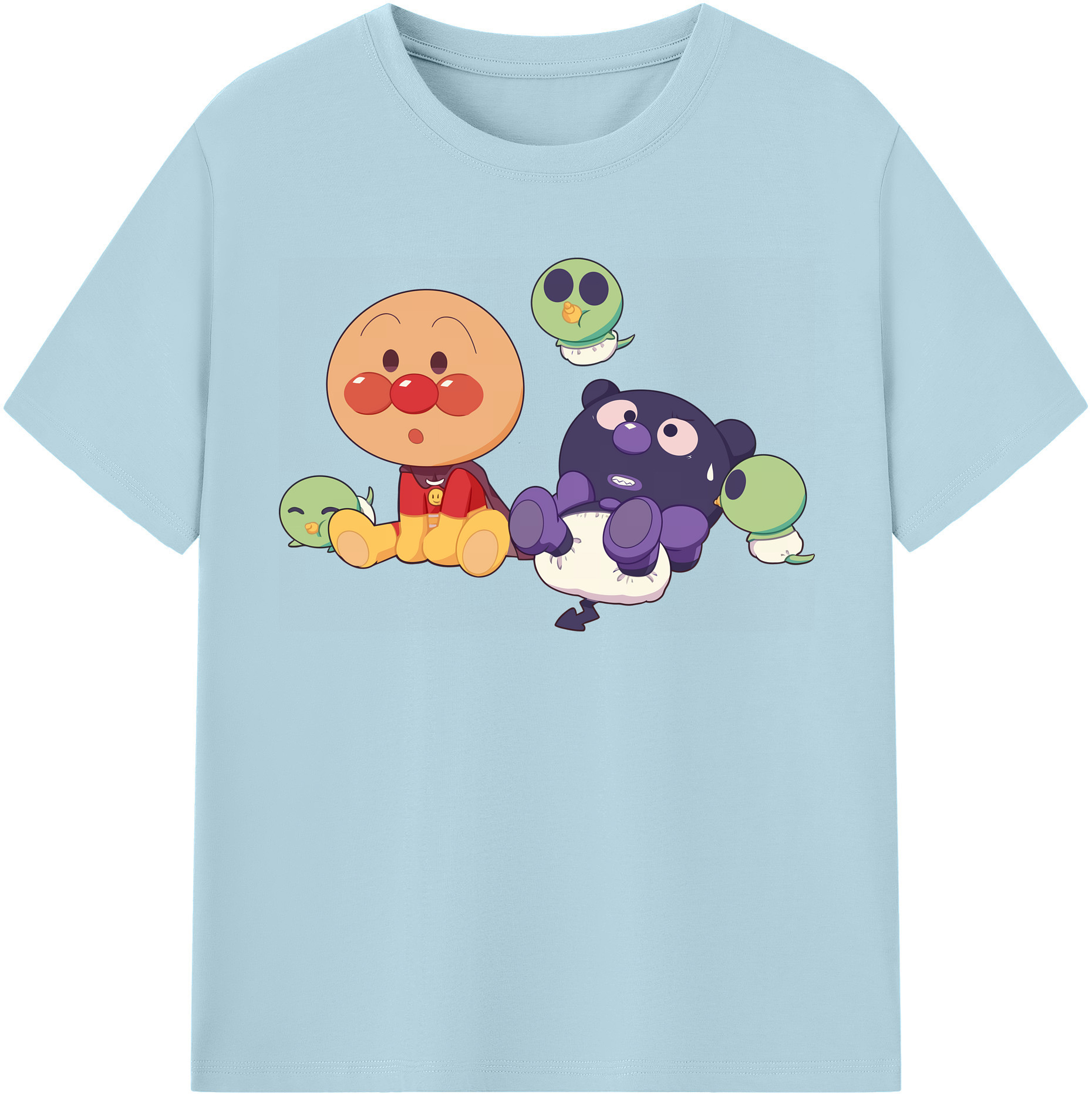 （画像用） アンパンマン Anpanman 綿100％半袖Tシャツ（フロントプリント）